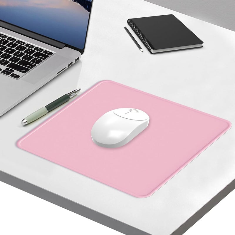 eulps Mouse Pad with Stitched Edge, Multiple Patterns Computer Mouse Pads with Non-Slip Rubber Base, Washable Cloth Mousepad, for Gaming, Laptop, PC (Pink) - Image 3